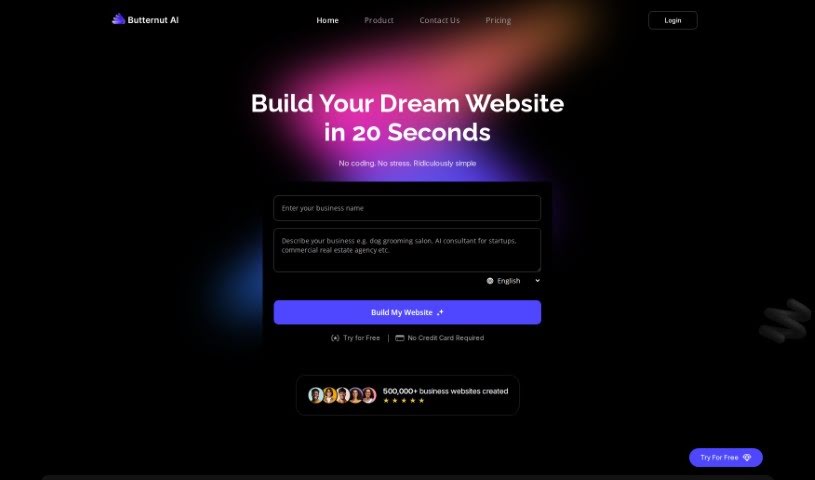 Screenshot of Butternut AI