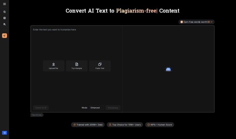 Screenshot of BypassGPT