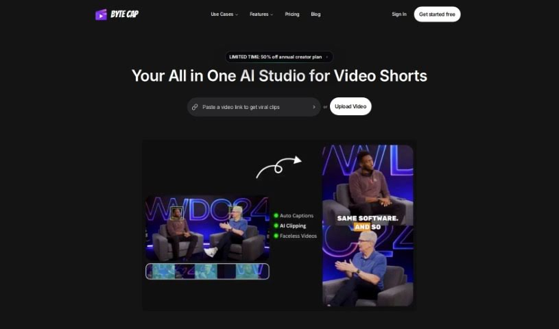 Screenshot of Bytecap