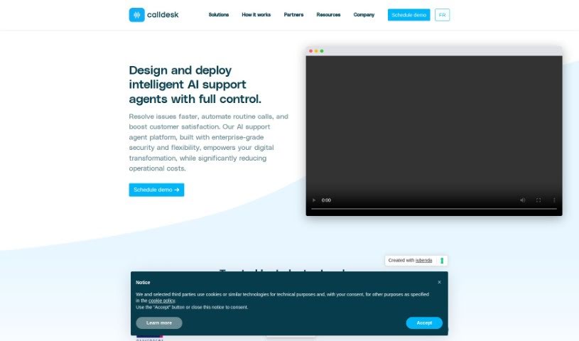 Screenshot of Calldesk.ai