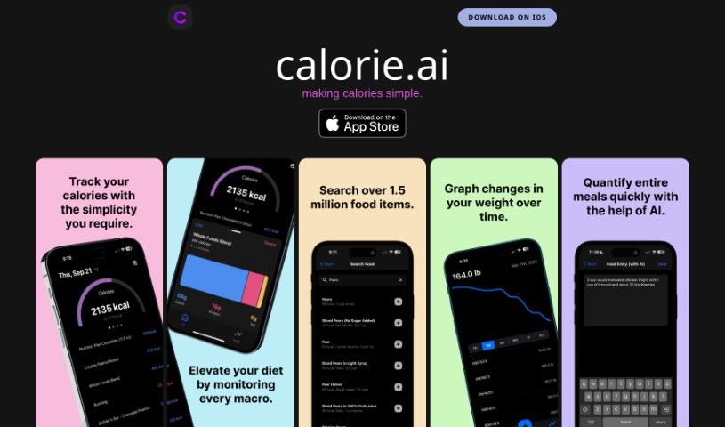 Screenshot of Calorieai