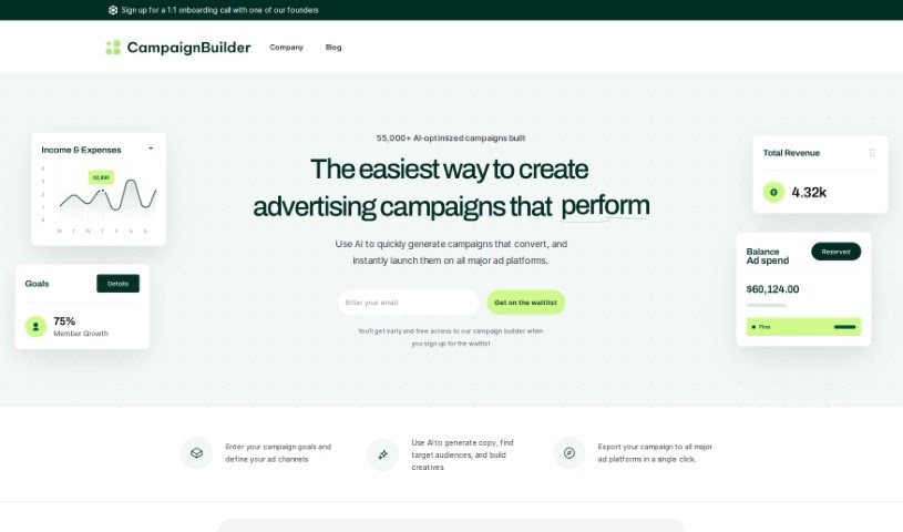 Screenshot of Campaignbuilder