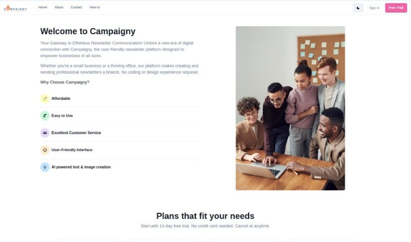 Screenshot of Campaigny