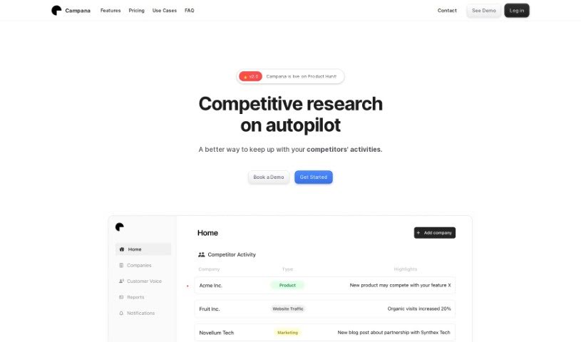 Screenshot of Campana