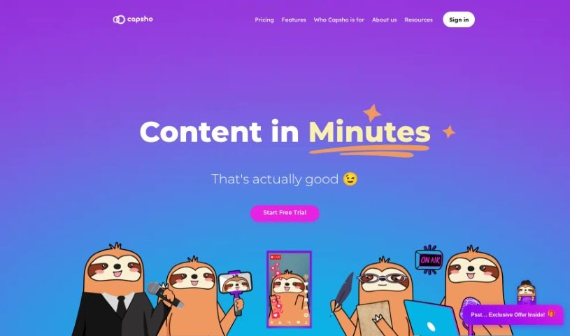 Screenshot of Capsho