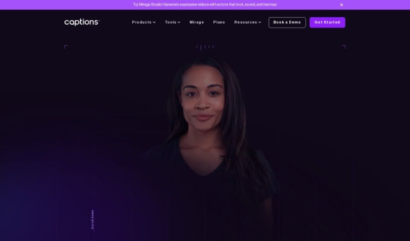 Screenshot of Captions