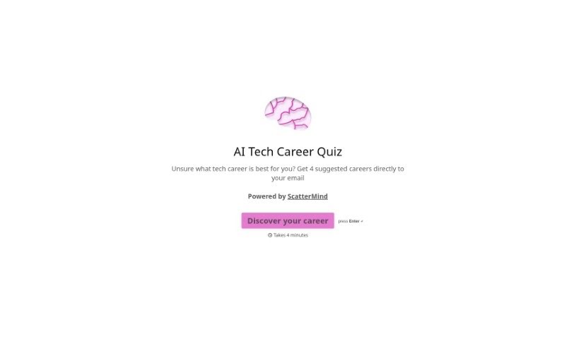 Screenshot of Career Quiz