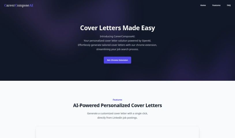 Screenshot of Careercomposeai
