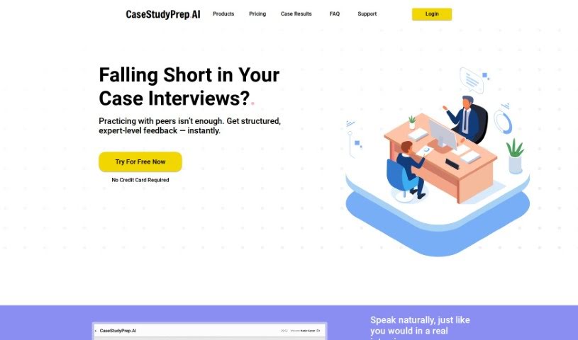 Screenshot of Case Study Prep AI