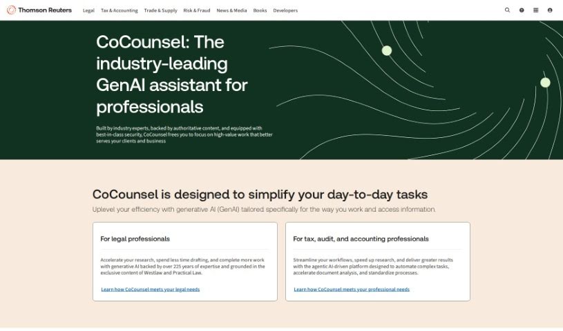 Screenshot of Casetext