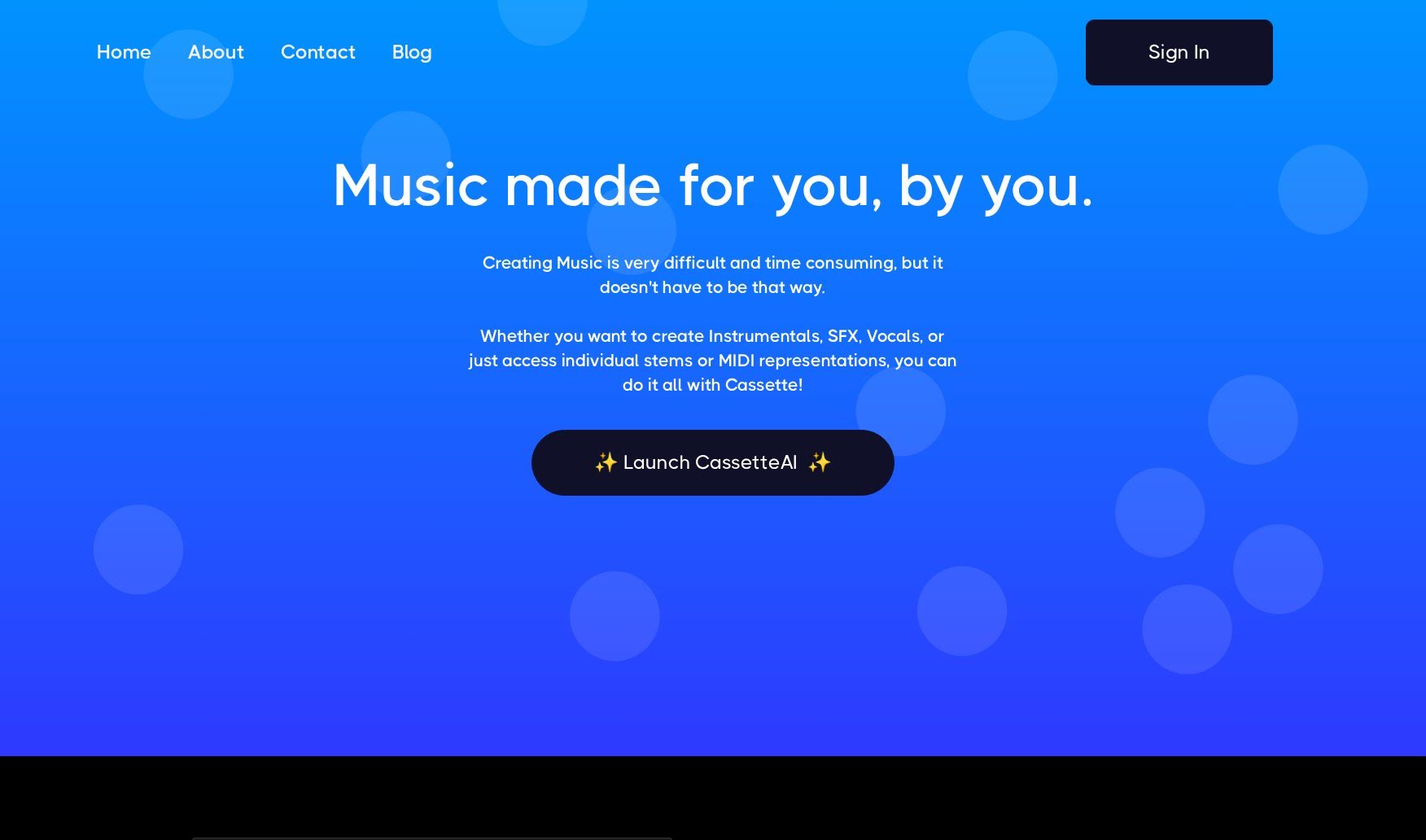 Screenshot of Cassette AI