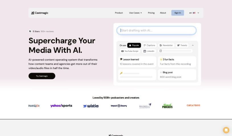 Screenshot of Castmagic