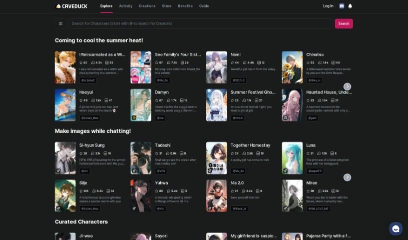 Screenshot of Caveduck