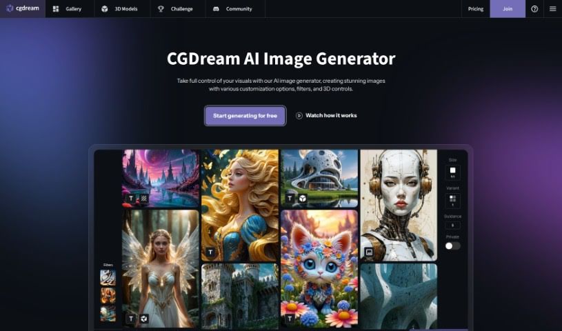 Screenshot of CGDream