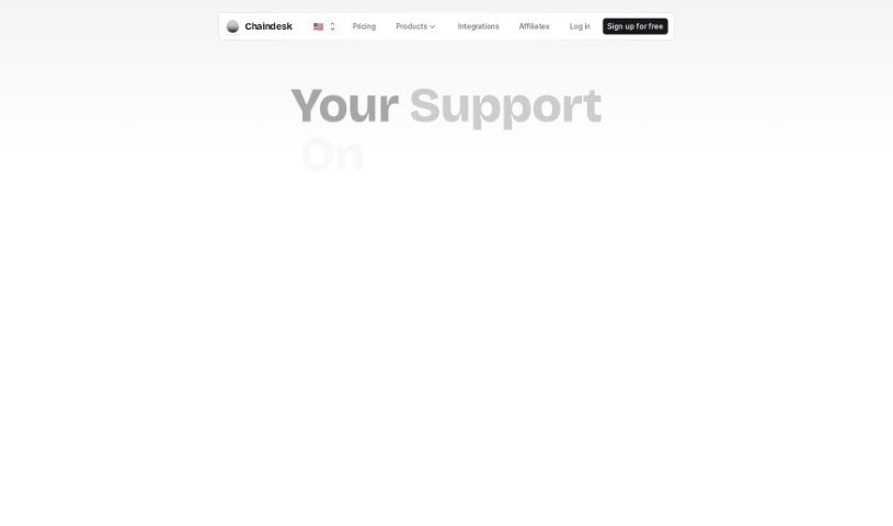 Screenshot of Chaindesk