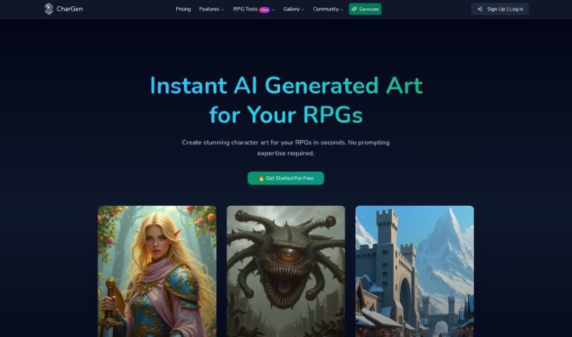 Screenshot of CharGen