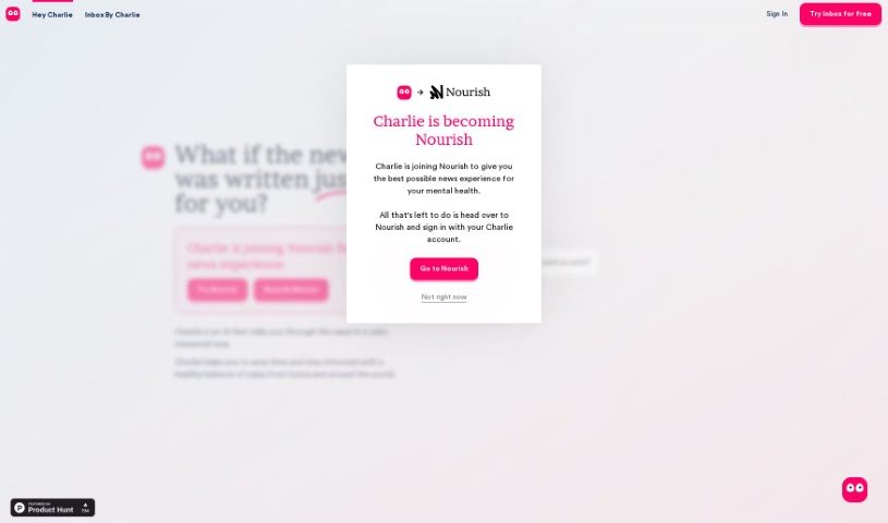 Screenshot of Charlie News