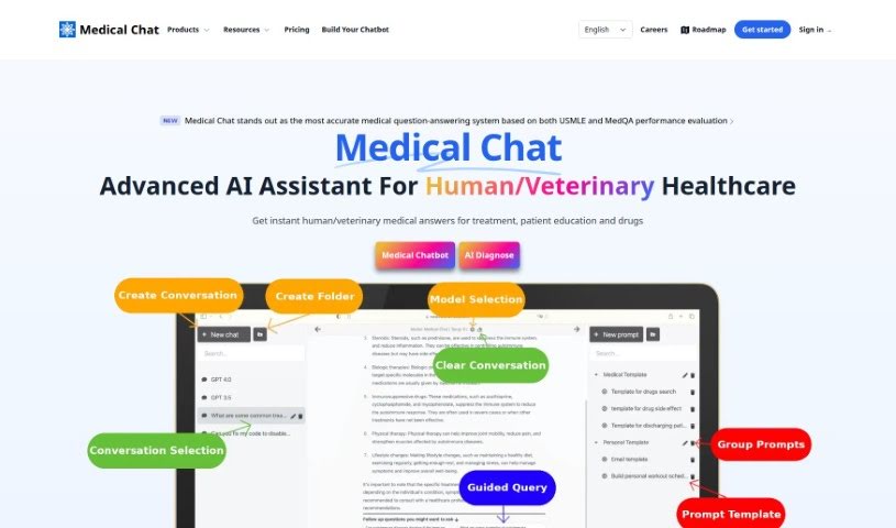 Screenshot of Chat Data Medical Chat