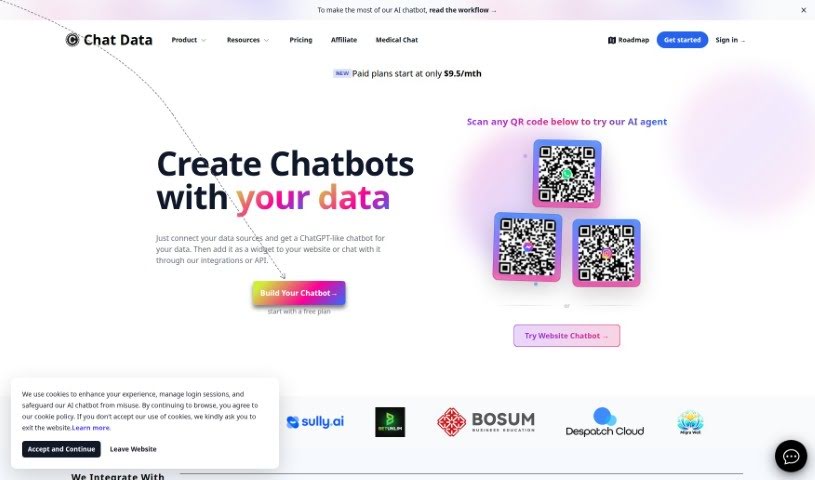 Screenshot of Chat Data