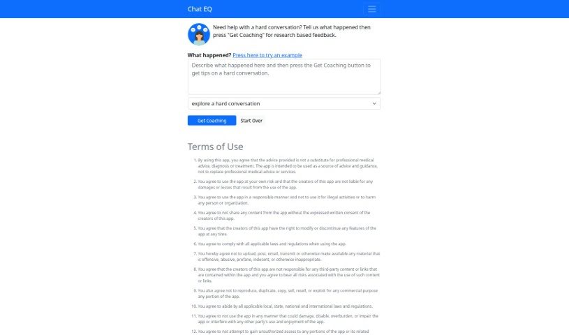 Screenshot of Chat EQ