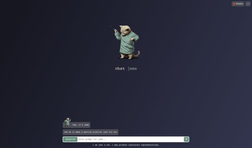 Screenshot of Chat Jams