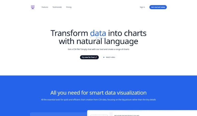 Screenshot of Chat2CSV