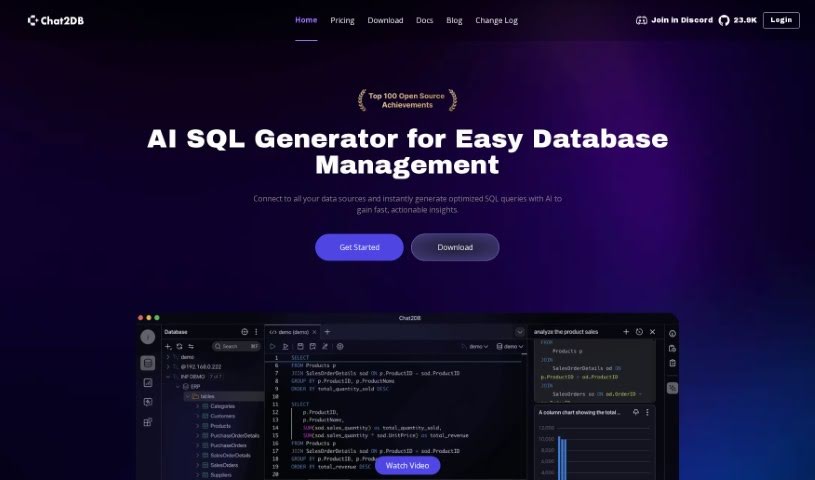 Screenshot of Chat2Db