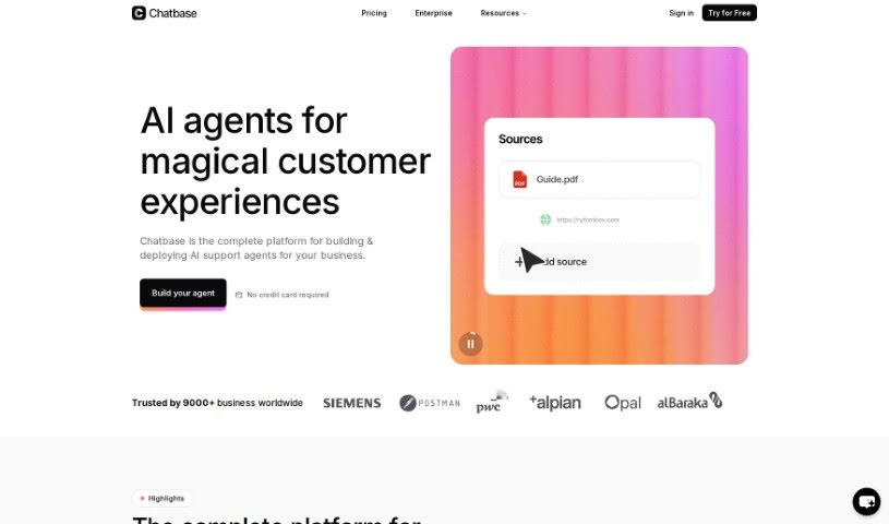 Screenshot of Chatbase
