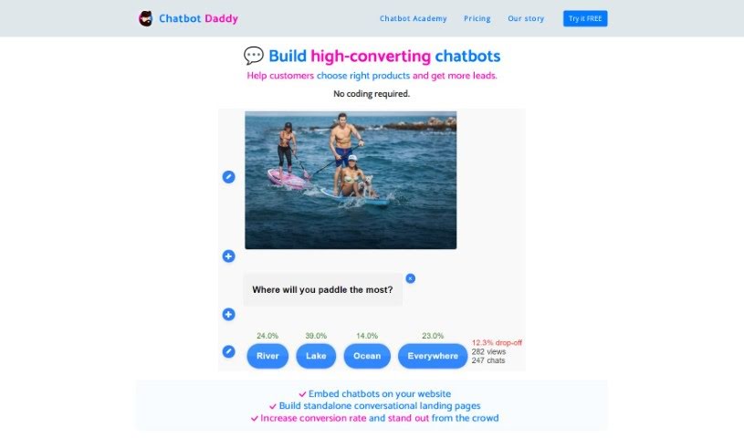 Screenshot of Chatbot Daddy