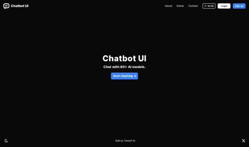Screenshot of Chatbot UI