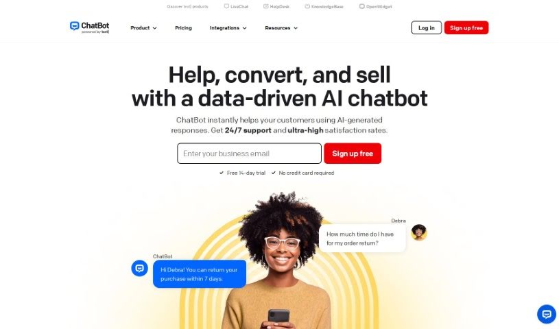 Screenshot of ChatBot