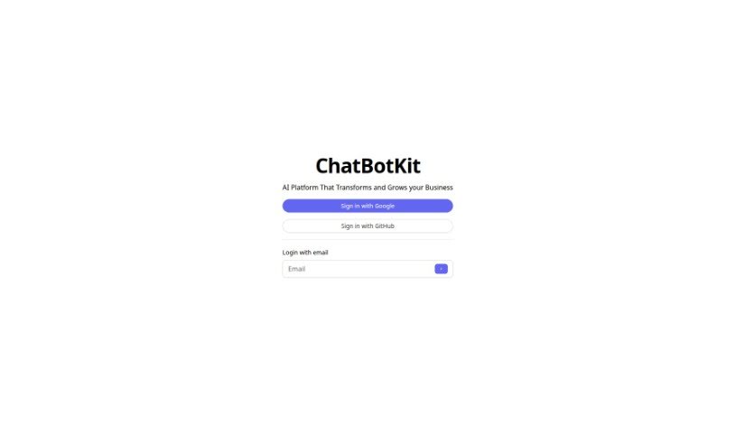 Screenshot of ChatBotKit Algo