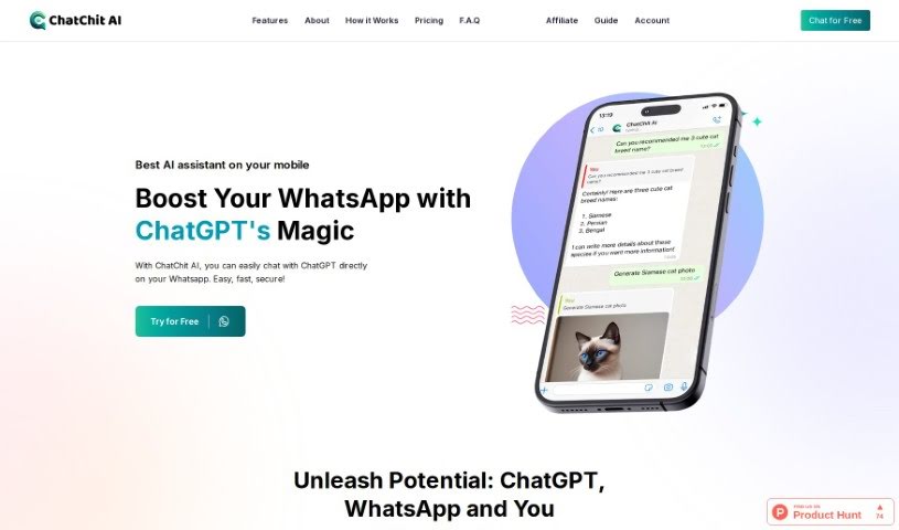 Screenshot of ChatChit AI