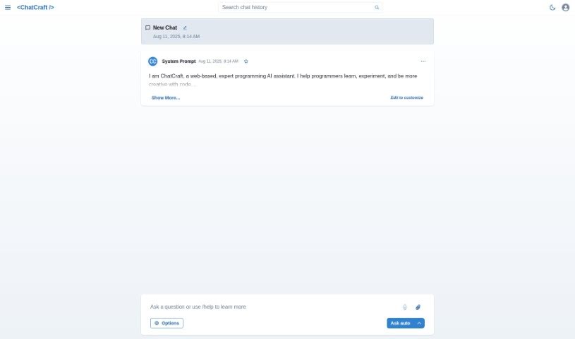 Screenshot of Chatcraft