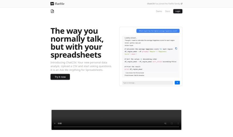 Screenshot of ChatCSV