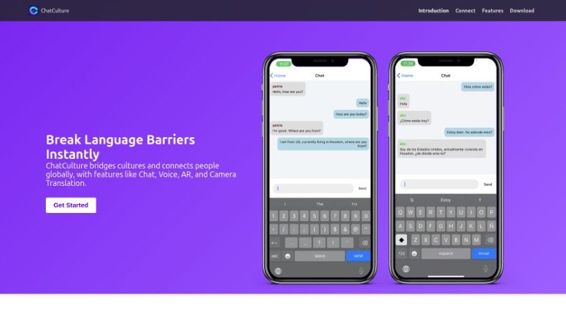 Screenshot of ChatCulture