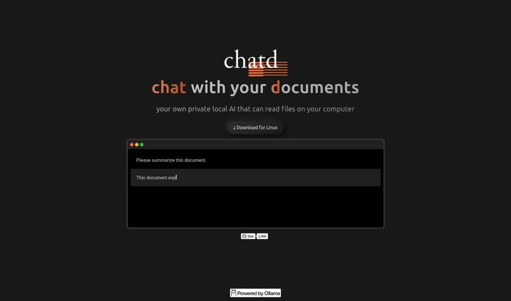 Screenshot of Chatd.ai