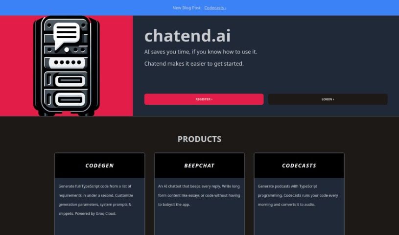 Screenshot of Chatend