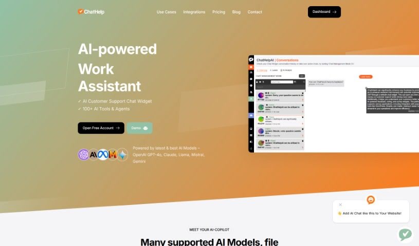 Screenshot of ChatHelp