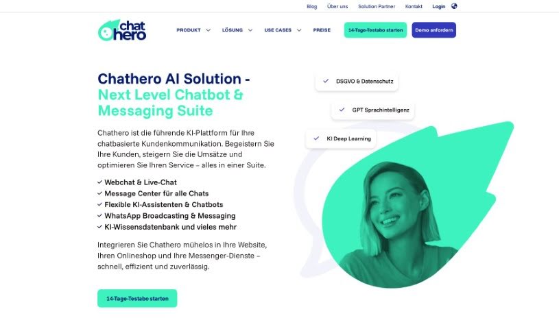 Screenshot of Chathero AI