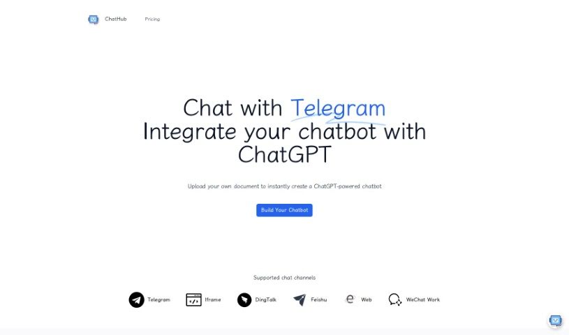 Screenshot of Chathub.dev