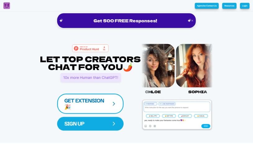 Screenshot of Chatpersonaai