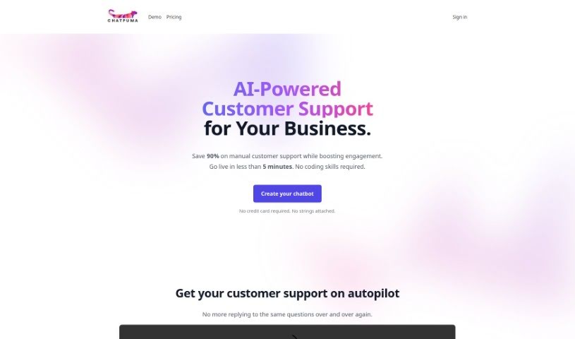 Screenshot of Chatpuma