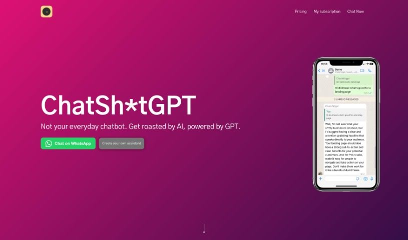 Screenshot of ChatShitGPT