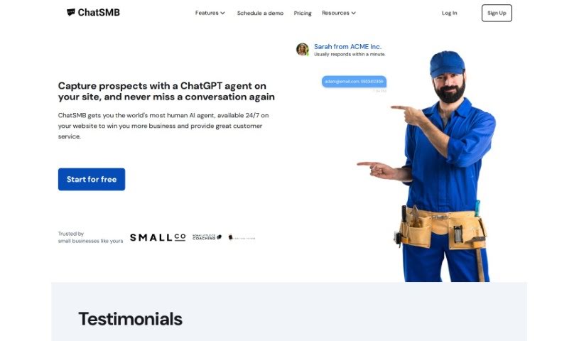 Screenshot of ChatSMB