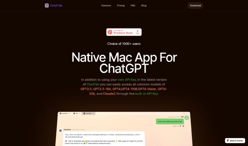 Screenshot of Chattab