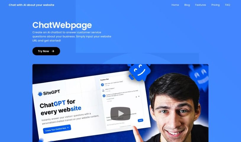 Screenshot of ChatWebpage