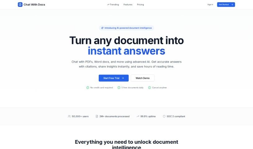 Screenshot of ChatWithDocs