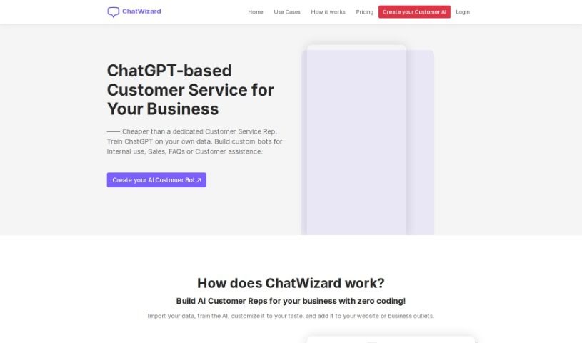 Screenshot of ChatWizardAI