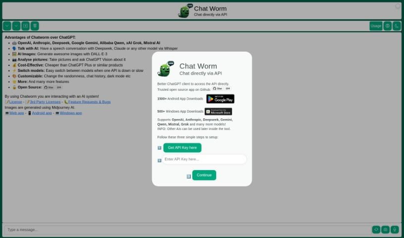 Screenshot of Chatworm